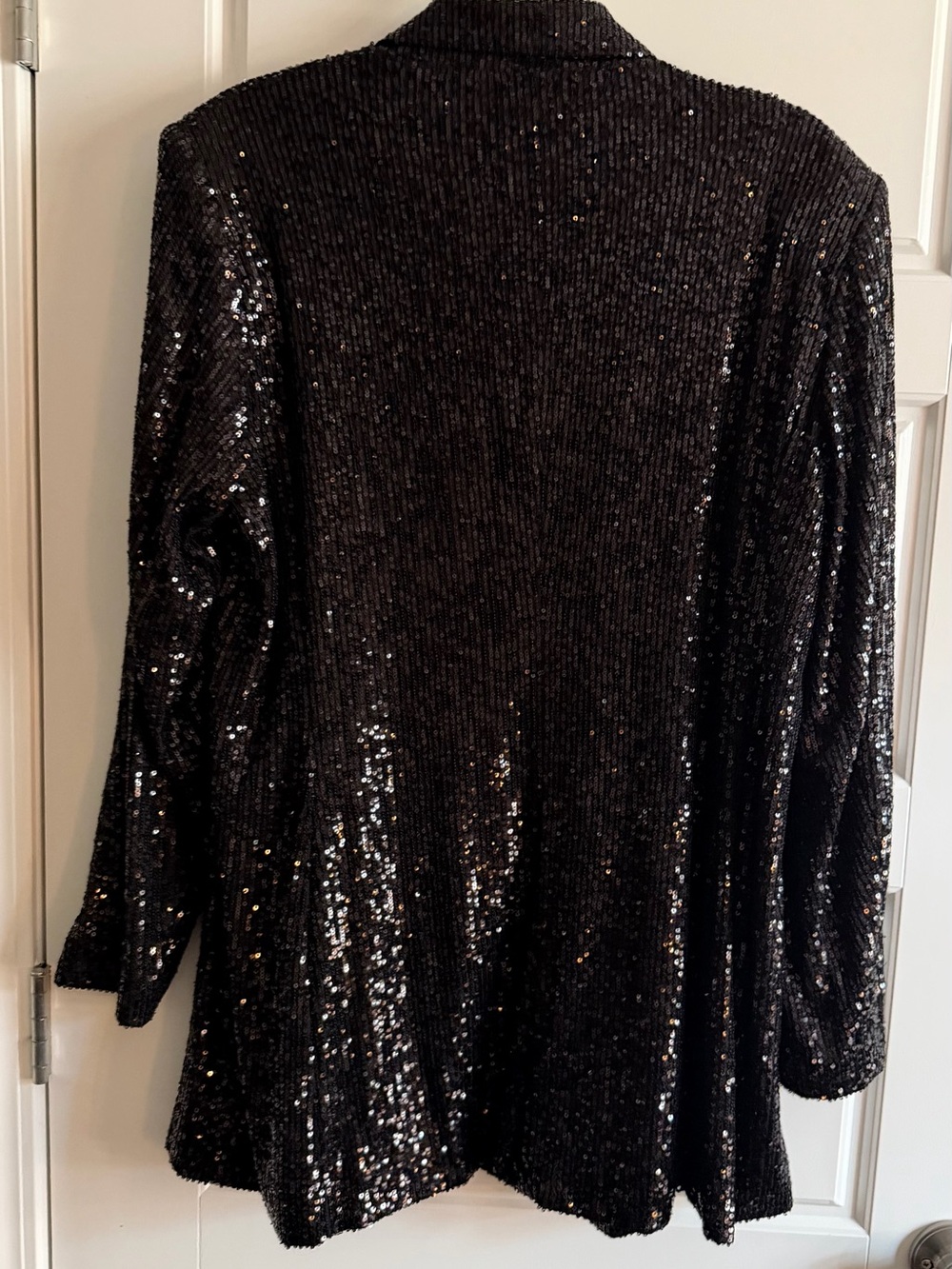 The Limited Black Sequin Blazer Jacket Large NWT Holiday Party Evening - Picture 4 of 7